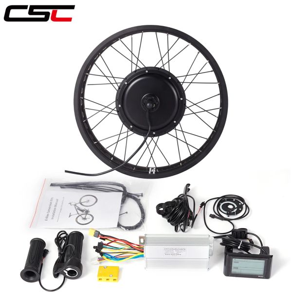 Parte E Bike Snow Front Front Hub Modi ruota 4 Colori 20 24 26 pollici 4.0 pneumatico 48v 1500w Kit di conversione elettrica a grasso in bicicletta grassa