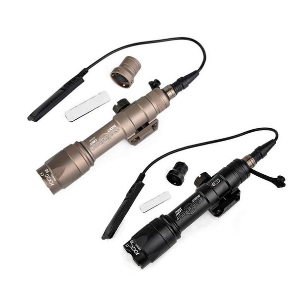 Luce d'arma da 20 mm Staffa da binario Upottante Flash lampeggiante Flashlight M600C Thmilight tattico sotto una luce forte