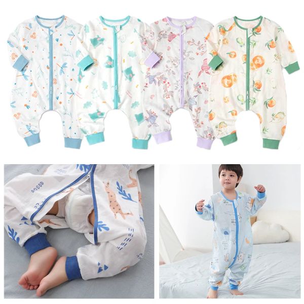 Сумки Baby Summer Sleeping Sleeping Night Одежда для новорожденных, детские предметы, детские предметы для малыша хлопковое мультфильм с длинным рукавом, детские пижамы