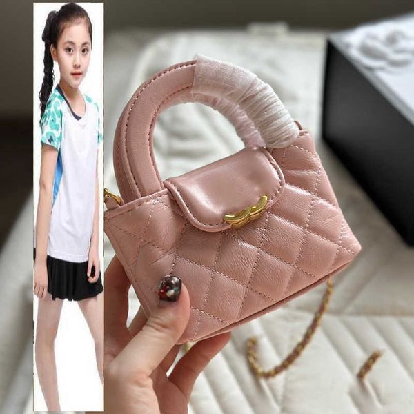 Kids Bags Mini Make -up -Tasche 125 cm Designer Damen Umhängetasche Öl Wachs Leder Gold Hardware Metallverschluss Luxus Handtasche Matelasse Kette Crossbody Bag Card Clip Tasche Dr.