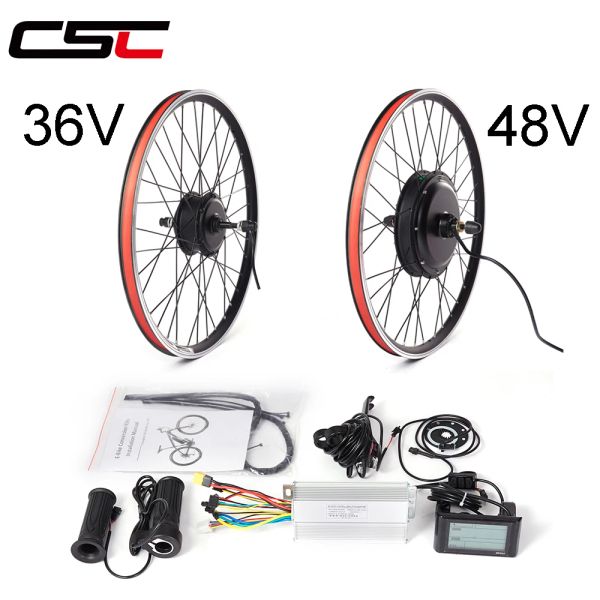 Parte CSC 36V 250W 350W 500W Kit di conversione Ebike 48V 1000W 1500W Mota mobile mobile per 20 24 26 27 27.5 28 29 700c Bicycle elettrica