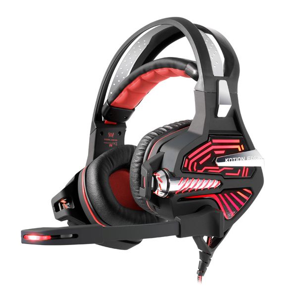 Esports -Spiel Vibration Ohrhörer, Kopfhörer mit Kopfmontage mit Mikrofon, Subwoofer USB7.1