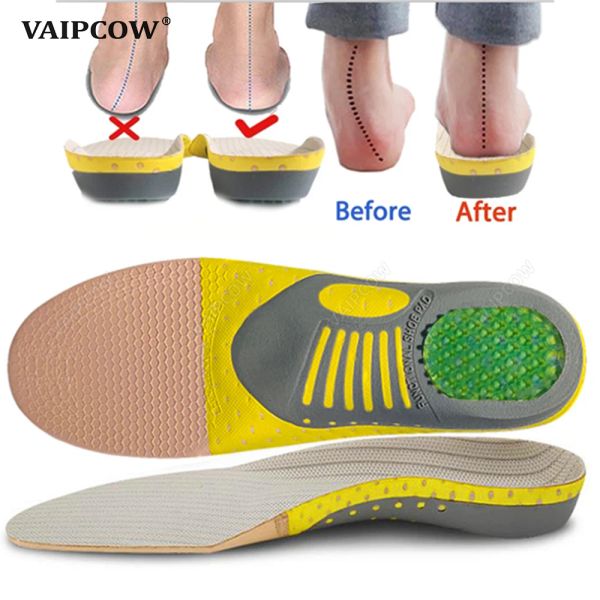 Define palestras de gel ortótico premium ortopédico Saúde de Saúde Flat Foot Saúde Para sapatos Inserir Arco Suporte Pad para Fasciitis Plantar Unissex
