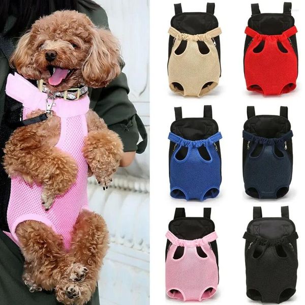 Köpek Taşıyıcı Pet Naylon Mesh Cat Puppy Sırt Çantası Ön Çanta Tote Sling Bolsa Para Maskotas Hızlı Drop