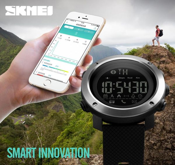 Skmei -Paar Smart Watch Männer Kalorien Bluetooth Uhren Kalorien Kalorien Reminder wasserdichte digitale Uhr Reloj Hombre 1285 12874888347