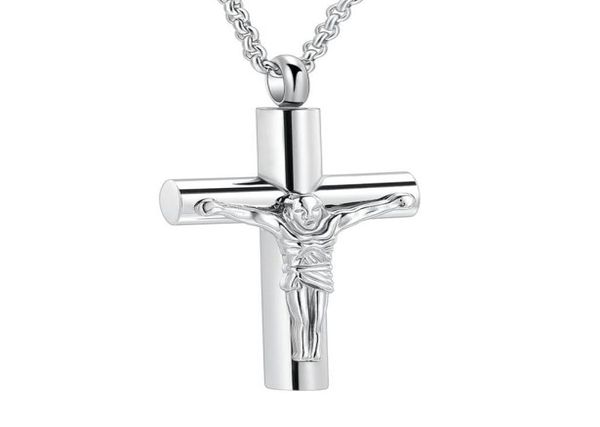 Ijd11129 Jesus cinzas colar de pingente de aço inoxidável cremação de jóias funeral colar de urna para cinzas preços por atacado 5191731