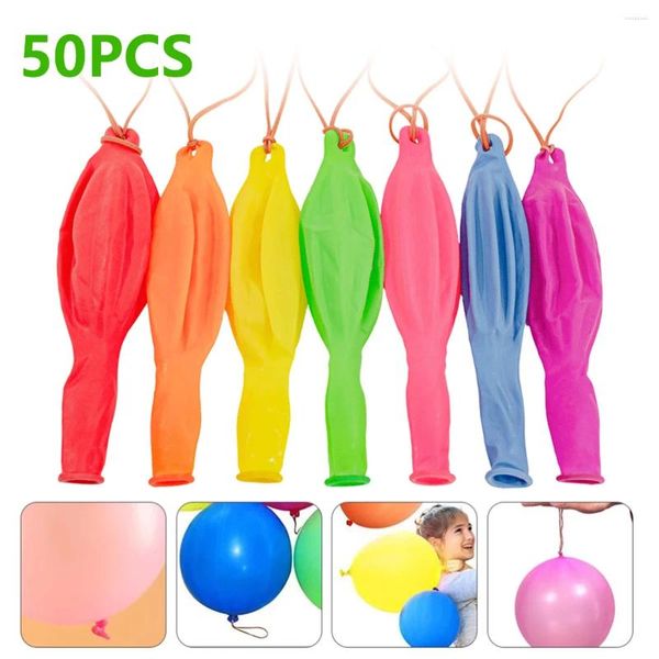 Party -Dekoration 50pcs Bunte Punchballons Latex -Balls Fitnessballon bevorzugt Kinder Spielzeug Weihnachtsgeschenke Dekor versorgt Ball Ball