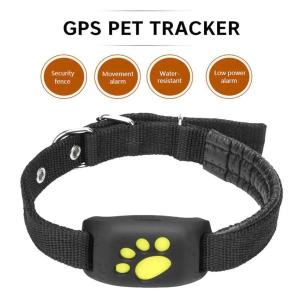 Aksesuarlar Pet Köpek Kedi Mini GPS Tracker Anti Lost GSM/GPRS Bulucu Kablosuz Konumlandırma Bulucu Tartışıcı Köpekler için Alarm Su Geçirmez Pet GPS