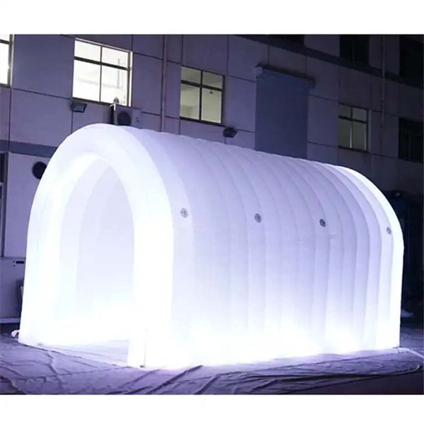 10mlx5mwx4mh (33x16.5x13.2ft) Heißverkauf weiß großer aufblasbarer LED -Tunnelzelt für Party Sports Event Tunnel Outdoor Promotion