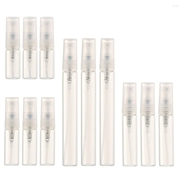 Garrafas de armazenamento 12 PCs Viagem Spray Garranes portáteis Recarregável Faça colônias de perfume branco vazias