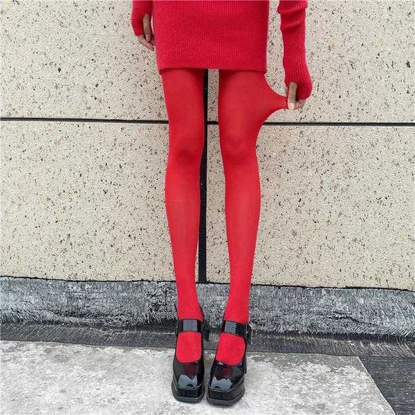 Nuovo designer Women Socks calze calze calze sottili inoltrate in pizzo leggings inverno pantaloni da donna pantalone rosso sexy mujer bottom