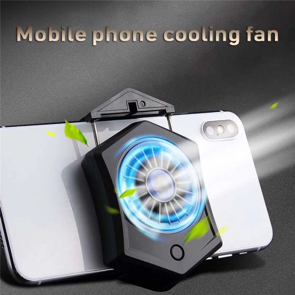 Игроки Mini Cooling Pad Fan Cooling Fean для смартфона Gamepad Mobile с прохладным портативным перезаряжаемым вентилятором с воздушным охлаждением батареи