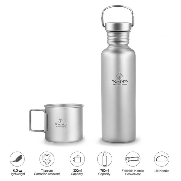 Tomshoo Full Water Flasche Ultraleichte Trinkflasche für Camping -Wanderzyklus -Accessoires im Freien 240416