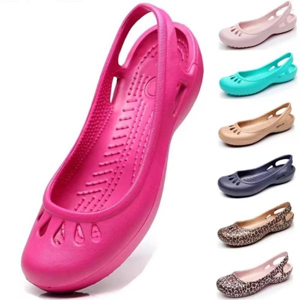 Freizeitschuhe Luxusdesignerinnen Frauen Sandalen Sommer 2024 Leichtes Anti -Slip -Loch Outdoor Beach Gelee Clogs