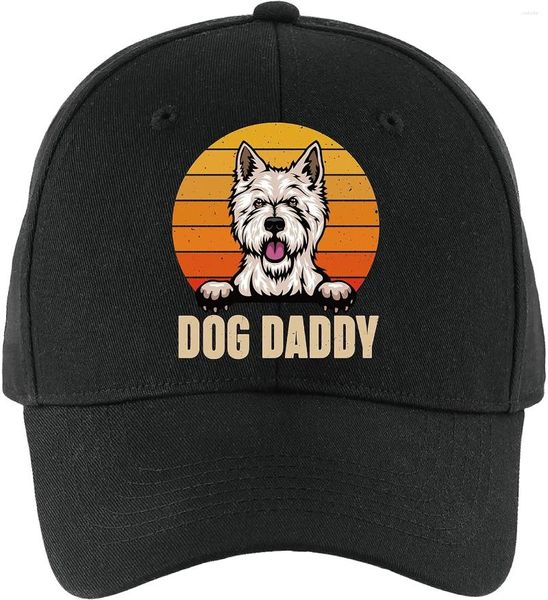 Ball Caps West Highlander Dog Dag DAD Смешная бейсболка Furry Kids Retro регулируемые шляпы подарки для мужчин