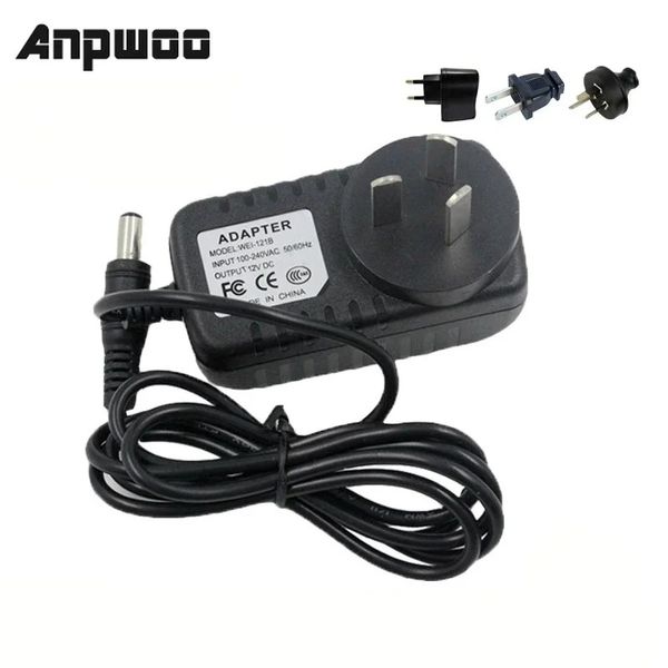 ANPWOO 12V 1A Сводка питания AC 100-240V Адаптер питания настенный зарядное устройство DC 5,5 мм x 2,1 мм Eu/Au/UK/US Plugure для камеры CCTV Security