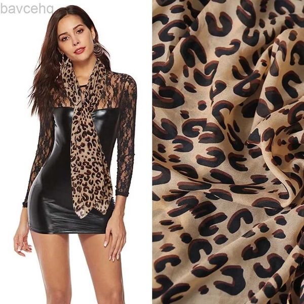 Xales de chiffon vintage womp women roubado de leopardo macio casual casual inverno elegante xale lenço de outono lenço a5f3 d240426