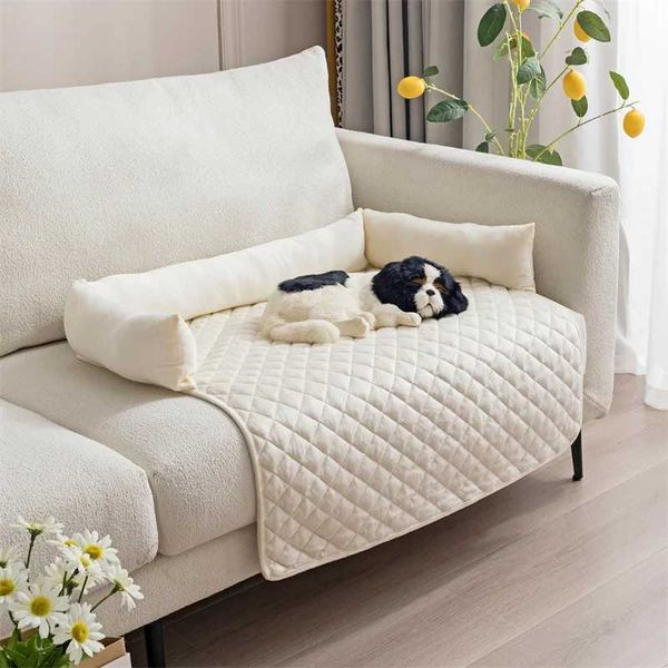 Carrier de gato Crates abriga o cobertor de cama de cachorro de veludo, adequado para cães médios a grandes para cães destacáveis tapete lavável Sofá de tapete de gato de estimação para proteger o leito de estimação 240426