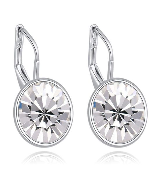 Bella Mini Pierced Brincos Brincos feitos com elementos austríacos originais Presente de cristal claro e preenchido para mulheres para valenti1629159