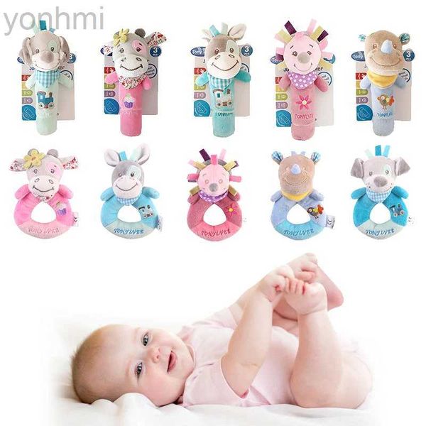 Mobils# New Baby Animal Hand Hand Rattle Rattle Rattle Toy Bittle educativo MOBILI MOBILI BASCHI PRESO PRESO BEBE GIOCHIO 0-12 MESI D240426