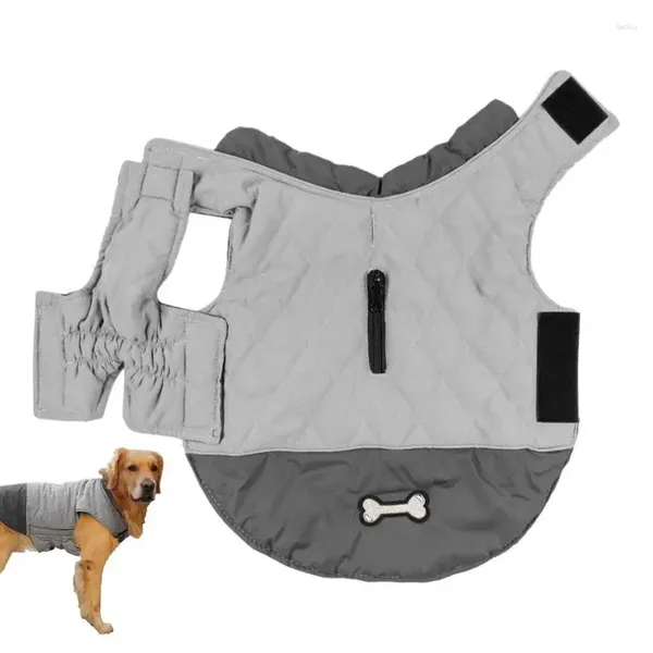 Abbigliamento per cani vestiti invernali per animali domestici riflettenti cappotto da cucciolo con buco del cinturino posteriore per i parchi da campeggio parchi soggiorno