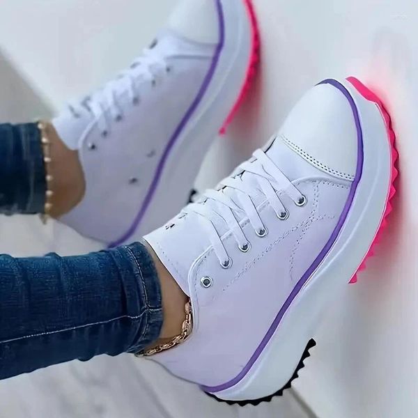 Scarpe casual 2024 Fashion Summer Women Sneakers Plus Size for Platform Sport Female Lace Up Tennis 43