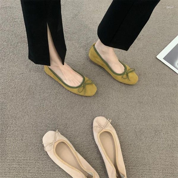 Повседневная обувь ретро нежные бабочки в стиле французского стиля мягкая подошва единственная весна и зимняя квартира для женщин для женщин