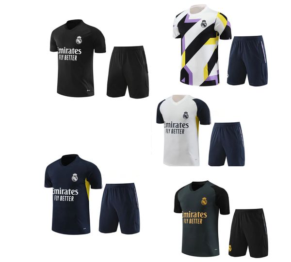 Pre-Match-Trikots 2023 Männer Real Madrid Training Jersey Kids Soccer Tracksuit 23 24 Bellingham Vini Jr.Camavavinga Boys Football Shirt Kit 2024 Camiseta MAILLOT MAGLIA2