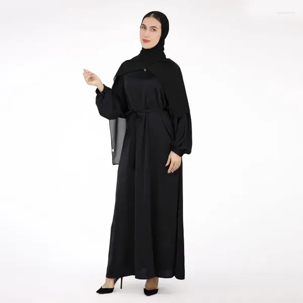 Abbigliamento etnico da donna modesto abito con allacciata per la manica da pipistrello abito kaftan kaftan lungo oman oman marocchino caftan eid abiti al adha musulmano