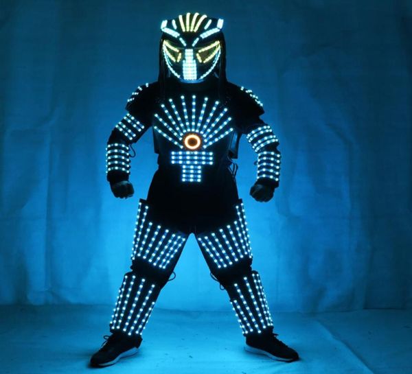 Vestiti da palcoscenico a led costume luminosa abito robot a led abiti da abbigliamento a led costume per le performance da ballo abbigliamento9180527