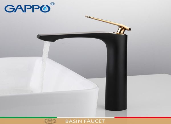 Gappo -Becken Wasserhähne Schwarzer Beckenmischer Wasserhahn für Waschbecken Wasserhähnen hoher Wasserfall Badezimmer Wasserhahn Mixer Tap Torneira Tapware 6594373