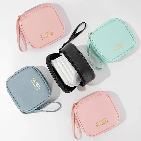 Bolsas de armazenamento Bolsa de cosméticos portátil Viagem Mini moeda de moeda Cartão de identificação Organizadores de batom feminina Menina Bolsa de tampão de guardanapo sanitário