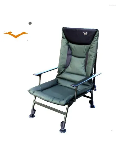 Móveis de acampamento dobrável reclinável almoço portátil Break Siesta reclinável cadeira de computador Pesca de lazer multifuncional