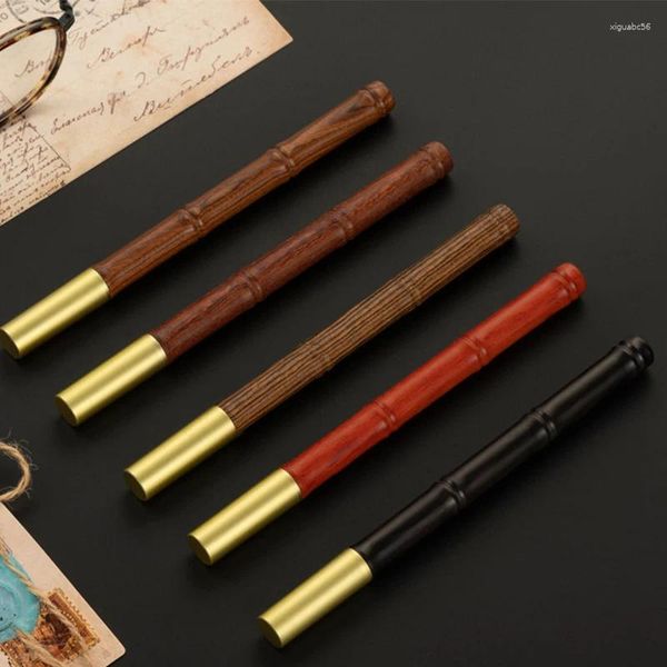 Vintage Sandalwood Wood Bamboo Joint gel Pen Ambiental Solid Writing Business Signature Supplies Stationery Stationery