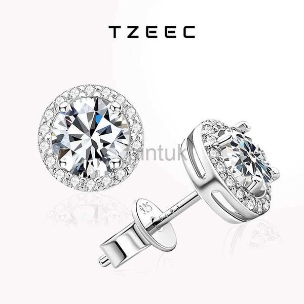 Stullo tezzc 1ct d colore MOISSanite Orecchini a botola 925 in argento con laboratorio brillante oro Diamond Gioielli Diamond Tester Passato D240426