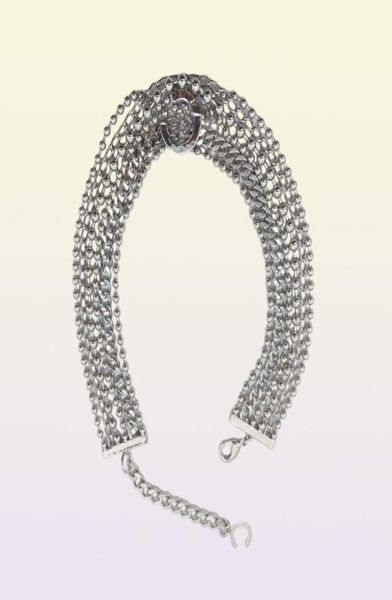 2022 Collana a ciondolo di fascino di alta qualità con sei strati perle di girocollo design in platino placcato per le donne ebraico dono ebraico 8515078
