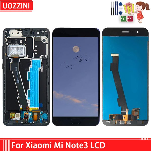 Armas 5.5 polegadas para Xiaomi Mi Nota 3 LCD Tela LCD Display Touch Screen Digitalizer Conjunto para Xiaomi Mi Nota 3 MCE8 LCD 100% testado