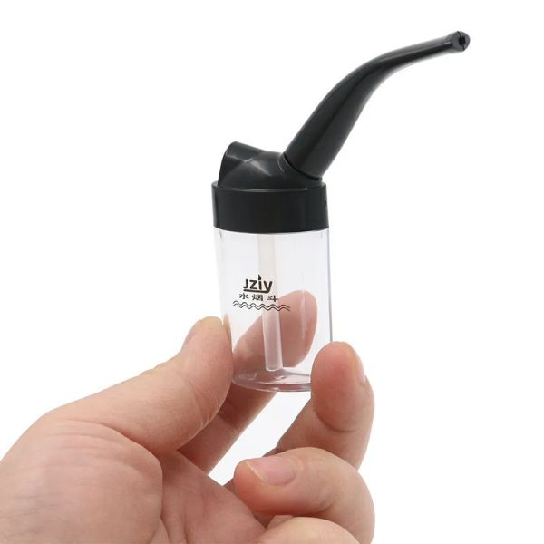 Mini mini cavo di plastica tubo d'acqua bong bong filtro curvo portatile pipa dell'acqua di acqua gadget per supporto di sigarette per uomini negozi di fumo forniture per fumare accessori