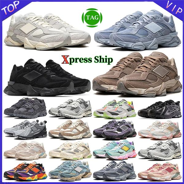 2024 Sapatos de grife 9060 2002r 327 Treinadores casuais 906r Quartz cinza homens femininos 530 Cookie rosa branco vela preta vela masculina esportista de tênis tênis tênis tamanho 36-45