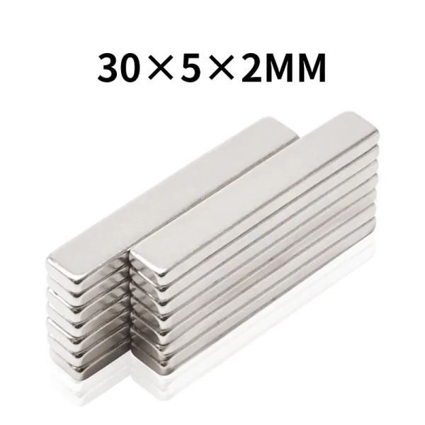 Azionamenti da 20pcs un magnete 30 * 5 * 2mm magnete rettangolare 30x5x2 magnete a magnete forte magnetico magnetico magnetico