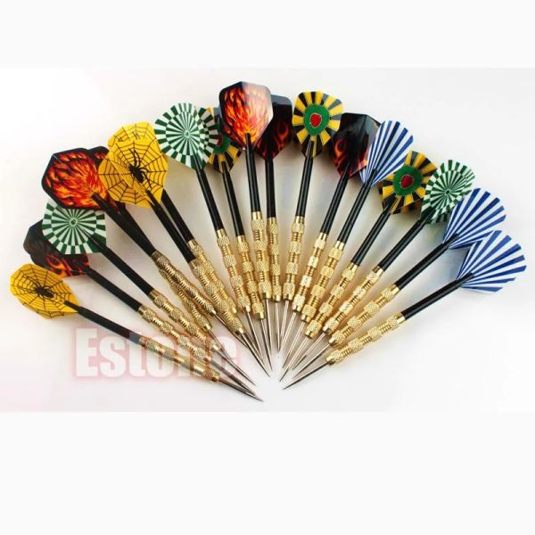 Freccette da 18 pezzi (6 set) Punta in acciaio professionale Darts Flight Acciaio Suggerimento Darts Darts con bei voli