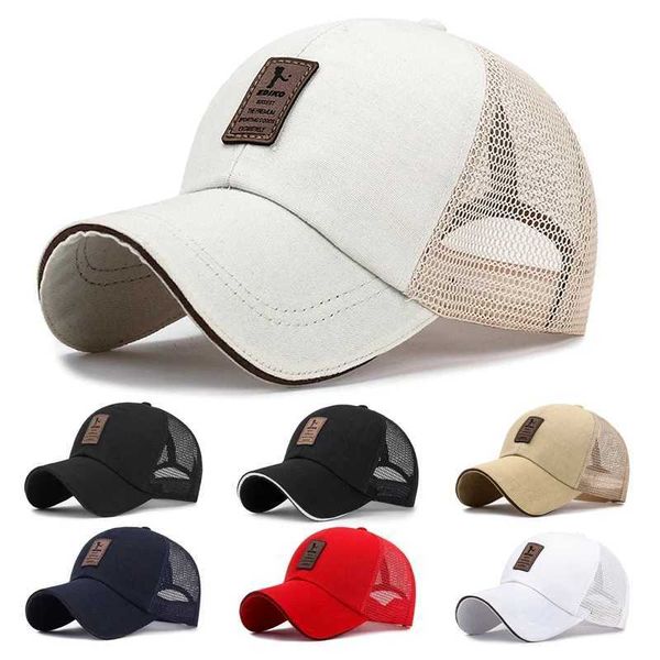 Ball Caps Unisex açık golf kapakları 2023 Mesh Patchwork Sports Cap Nefes Alabilir Net Snapback Şapkalar Basketbol Futbol Casquette Uzun Visorlar J240425