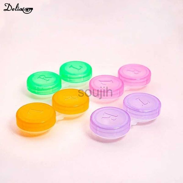 Accessori per lenti a contatto Wholesale 1/10pcs Lens Lens L+R Porta di stoccaggio Soaking Container Accessori Accessori Eye Candy Colore Contatto Box D240426