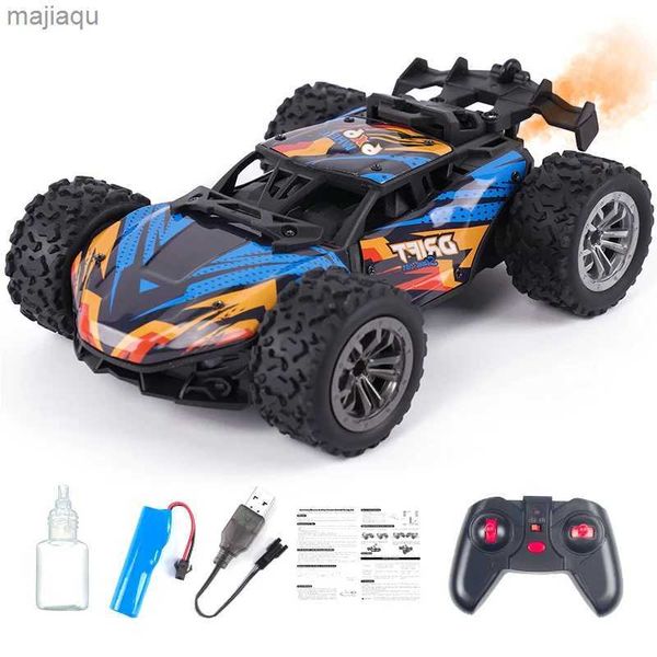 Elektro-/RC-Auto 2,4 g ferngesteuertes Autolegungswagen RC-Auto Elektrische LED-Leuchte 4WD-Stunt-Kletterauto mit sprühbemalten Spielzeugen für Kindergeschenke geeignet