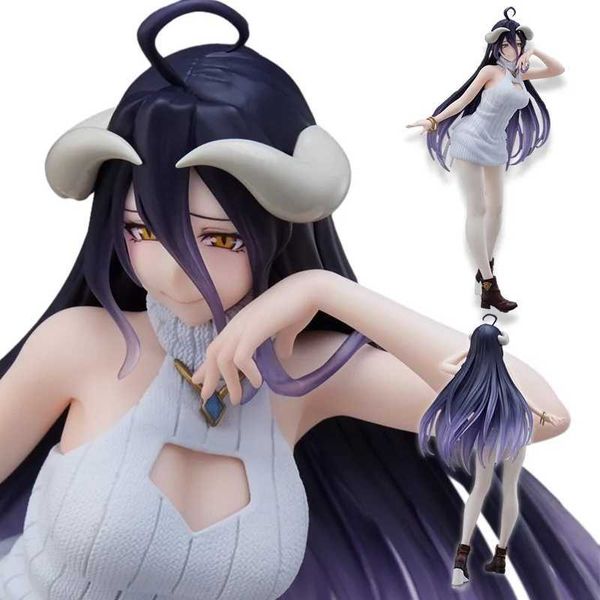 Figuras de brinquedo de ação 21cm Overlord Albedo Anime Figura Vestido Sexy Albedo Ação Figura Ainz Ooal Vestido estatueta PVC Collection adulto Modelo Toys de boneca Y240425ksAB