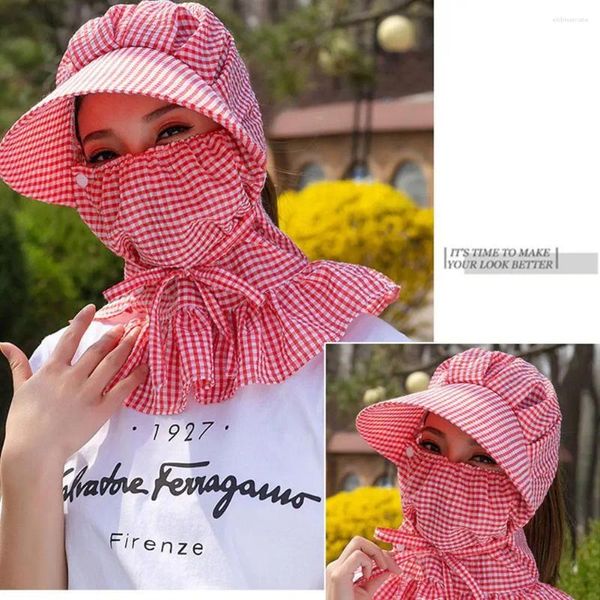 Berets Outdoor Visiermaske Ein Gitter Sommer atmungsaktives Hut -Design Reithals Reißverschluss Gesicht Berg Sonnenschirm Staub u D3l0