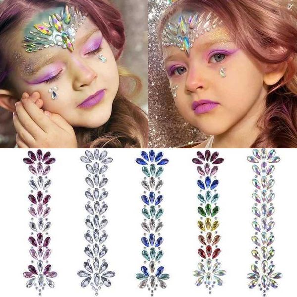 Tatuagem Transferência de tatuagem 3D adesivos de tatuagem corporal sexy Tattoos temporários Glitter Tattoo Fake Tattoo Rhinestones Masquerade For Women Party Hair Jewels Tattoo 240426