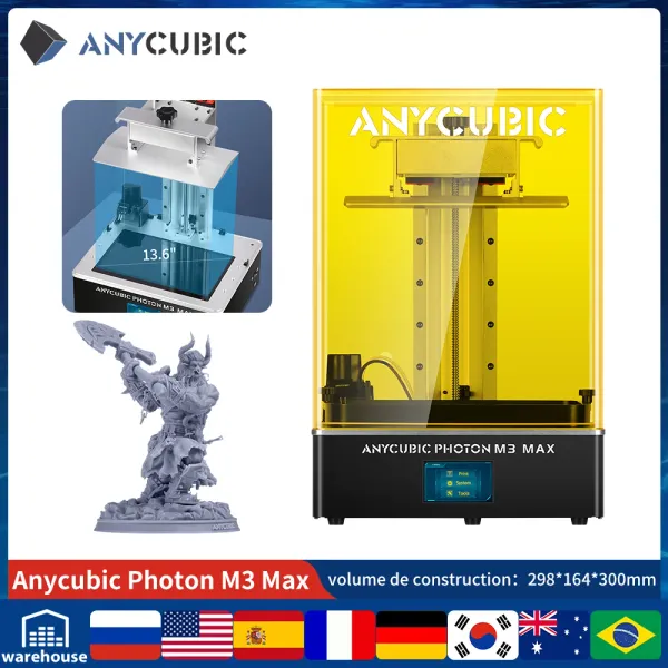 Элементы управления AnyCubic 3D Printer Photon M3 Max с автоматической смолой заполнением 13,6 дюйма 7K Экран монохром