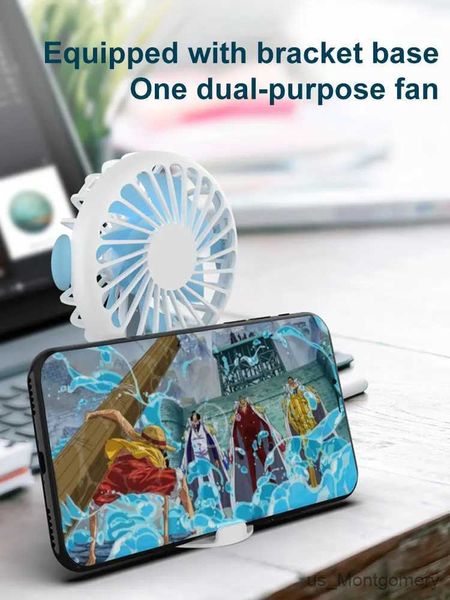 Elektrik Fanları Taşınabilir Mini Desktop USB Fan Öğrencileri Elde Taşıyıcı Küçük Fan Plastik Kabuk Fırçası Motor 2-3 Saat Bekleme Yaşam PP Akrabalar Arkadaşları