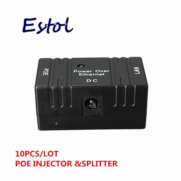 Zubehör 10pcs/Lot RJ45 Connector POE Injector Power Over Ethernet Adapter Switch für IP -Kamera -IP -Telefonadapter -Konverter CCTV -AP